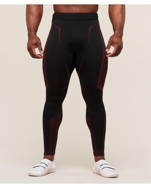 GYMSHARK Black Onyx 5.0 Seamless Tight for men