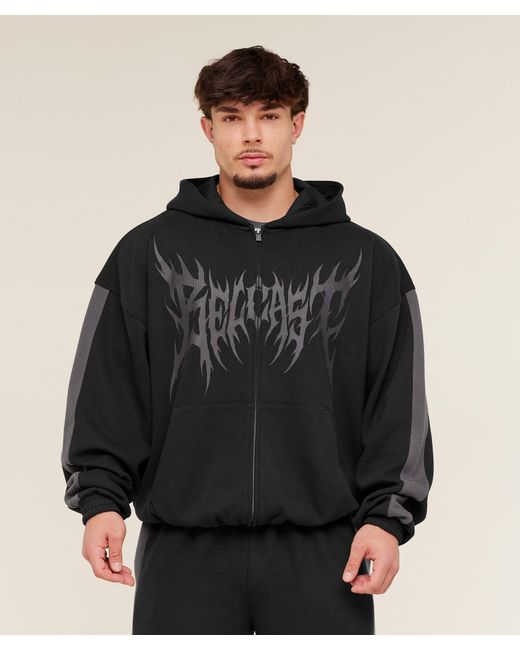 GYMSHARK Black X Carlos Belcast Zip Up Hoodie for men