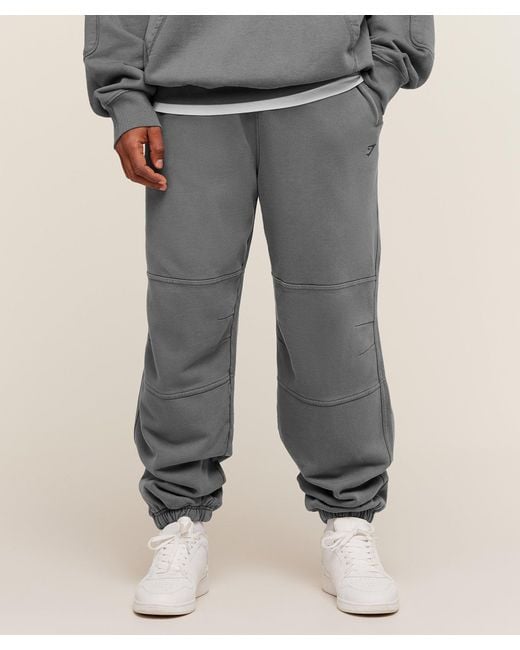 GYMSHARK Gray Premium Heavyweight Joggers for men