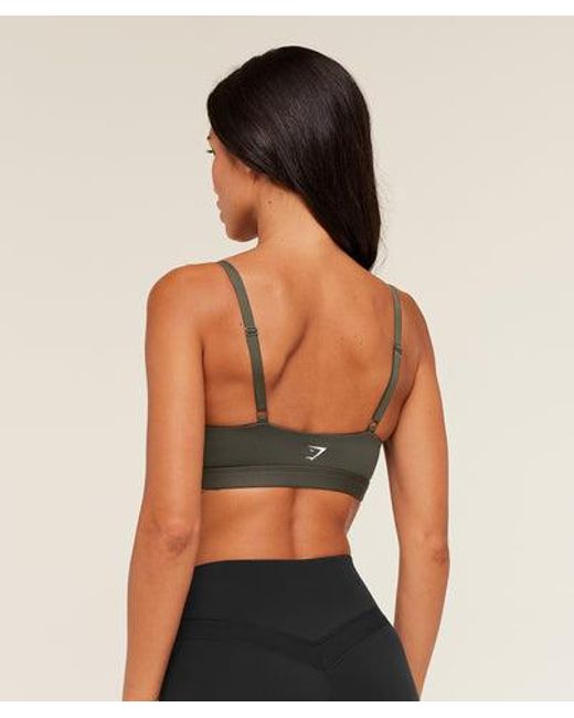GYMSHARK Green Balcony Peekaboo Sports Bra