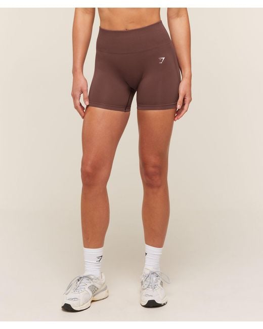 GYMSHARK Brown Everyday Seamless Shorts