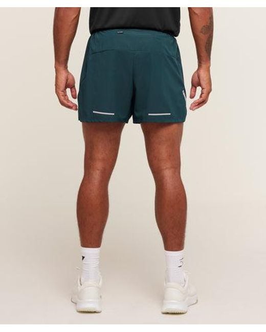 GYMSHARK Blue Running 5" Shorts for men