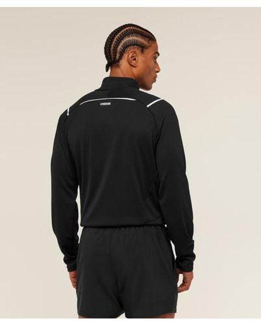 GYMSHARK Black Arrival Contrast 1/4 Zip for men