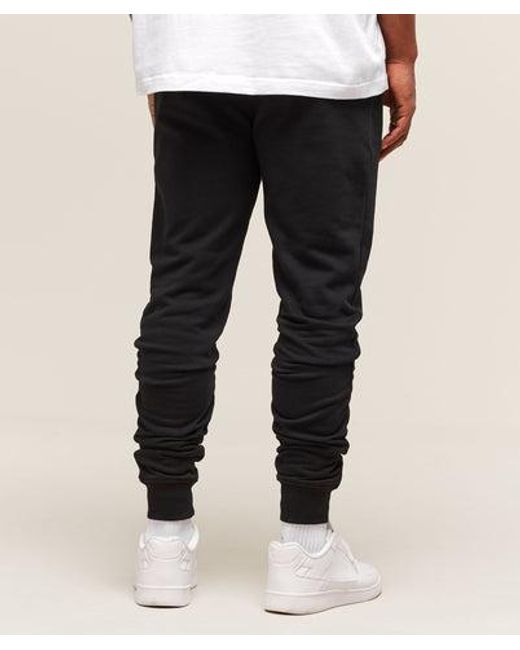 GYMSHARK Black Crest Tall Joggers for men