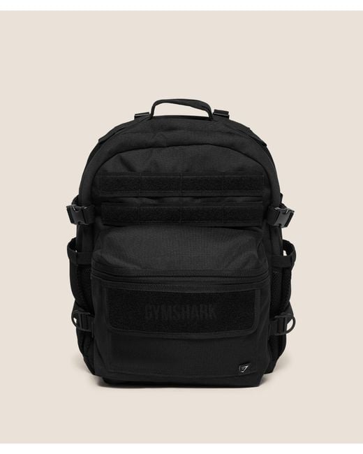 GYMSHARK Black Tactical Slouch Backpack