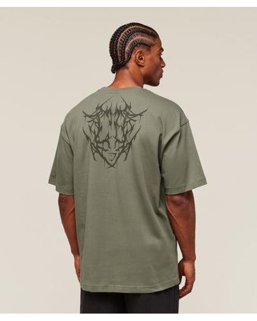 GYMSHARK Carlos Belcast X Rest Day Essential T-Shirt in Green for