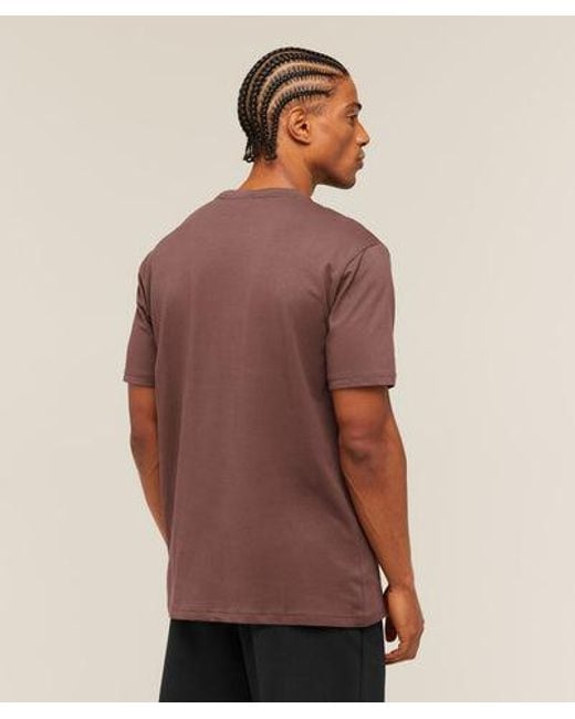 GYMSHARK Brown Crest T-Shirt for men