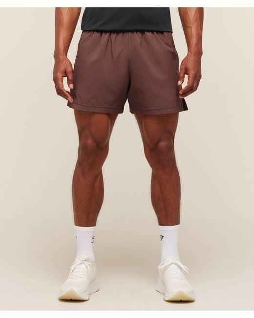 GYMSHARK Red Sport 5" Shorts for men