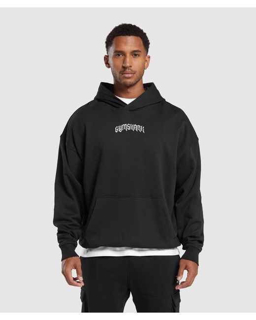 GYMSHARK Black World Tour Hoodie for men
