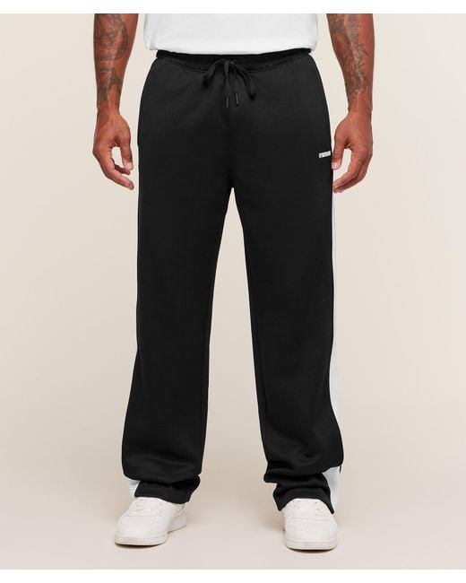 GYMSHARK Black Tricot Track Pants for men