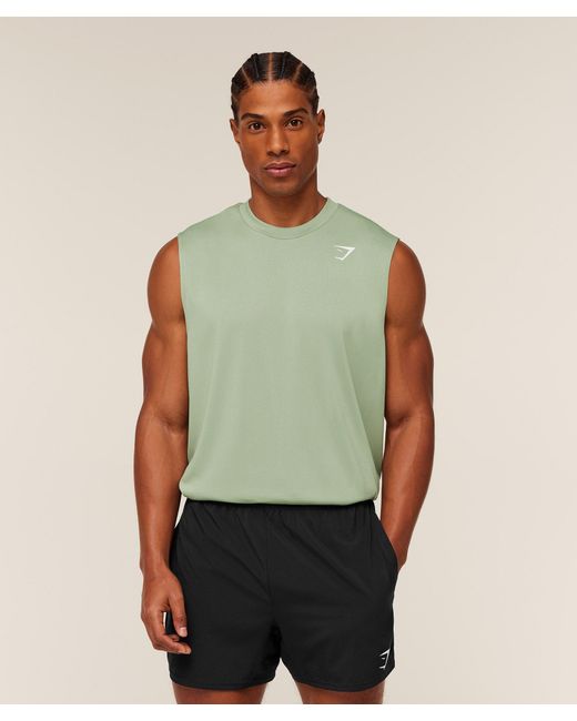GYMSHARK Green Arrival Oversized Tank for men