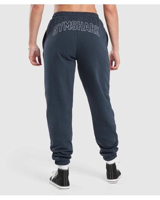 GYMSHARK Blue Strength Department Graphic Joggers