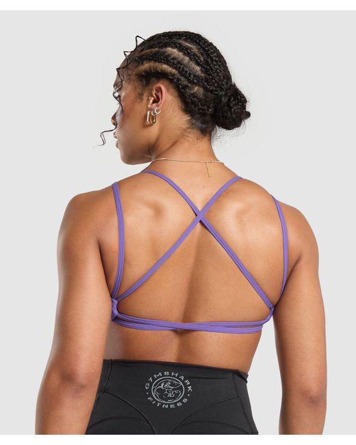 GYMSHARK Gray Back Gains Sports Bra