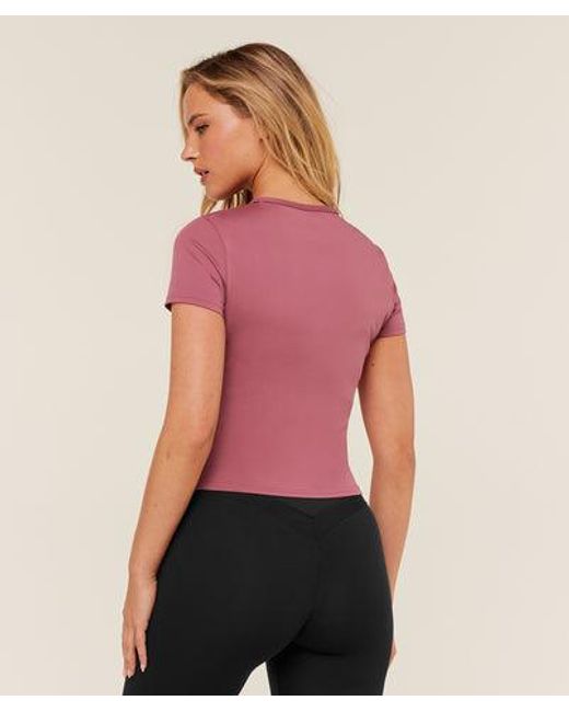 GYMSHARK Red Training Baby Tee