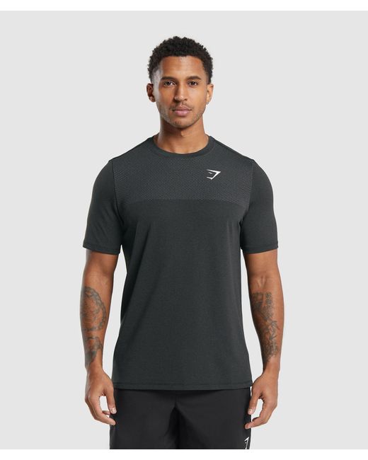 GYMSHARK Gray Vital Seamless T-Shirt for men
