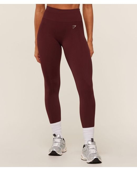 GYMSHARK Red Energise Seamless Leggings