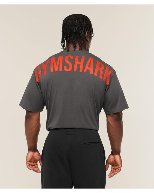GYMSHARK Gray Power T-Shirt for men