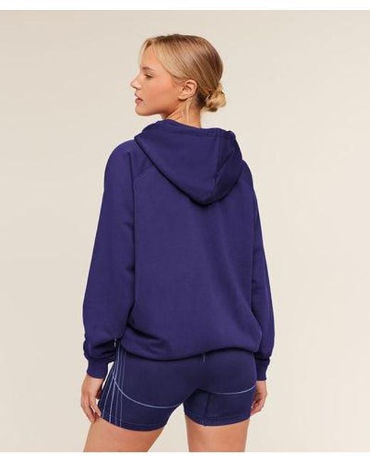 GYMSHARK Blue Training Oversized Fleece Hoodie