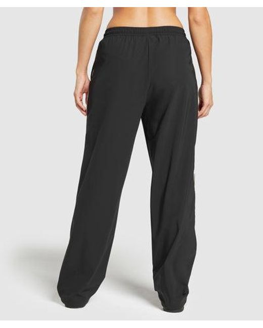 GYMSHARK Black Stitch Feature Woven Pants