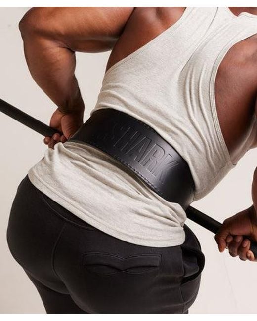 GYMSHARK Black Tapered Double Prong Lifting Belt