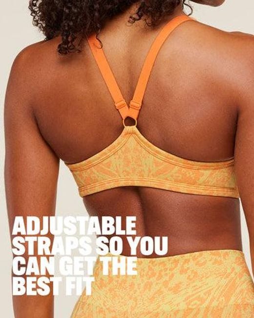 GYMSHARK Orange Adapt Animal X Whitney Sports Bra
