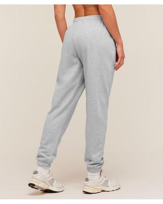 GYMSHARK Gray Strength And Fitness Crest Graphic Joggers