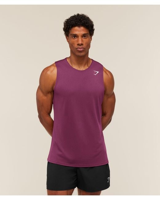 GYMSHARK Red Arrival Tank for men