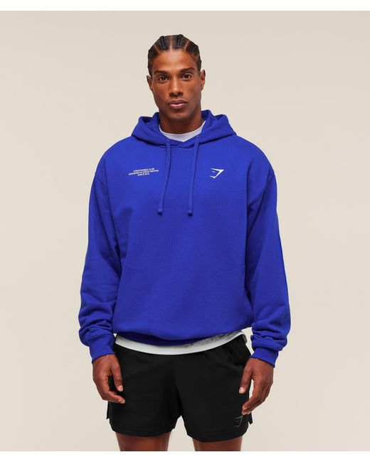 GYMSHARK Blue Conditioning Club Hoodie for men