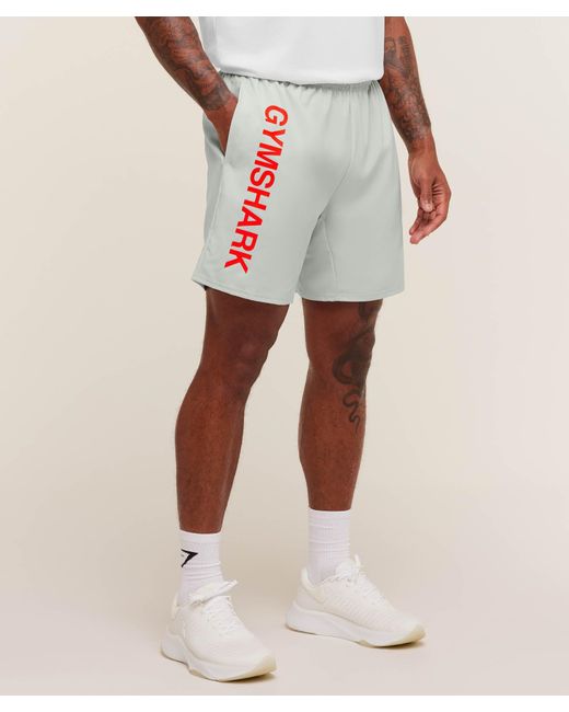 GYMSHARK Gray Conditioning 7" Shorts for men