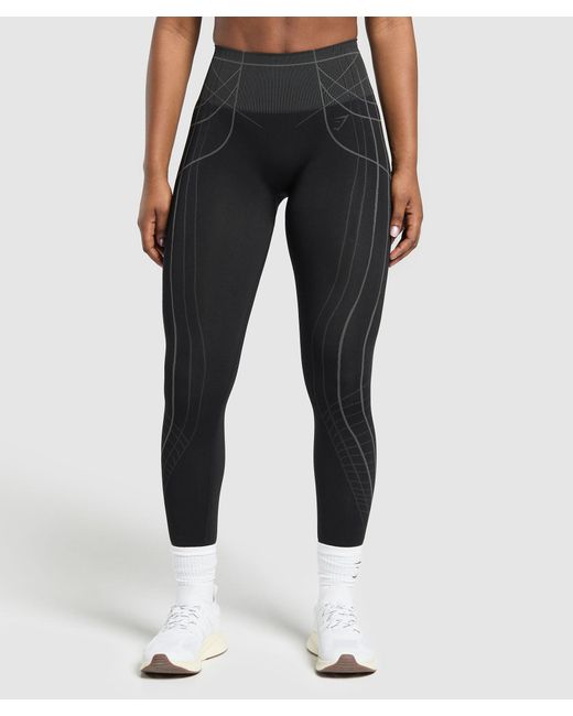 GYMSHARK Black Apex Seamless Leggings