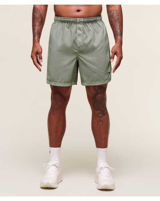 GYMSHARK Green Fit Light 7" Shorts for men