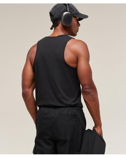 GYMSHARK Black Critical Tank for men