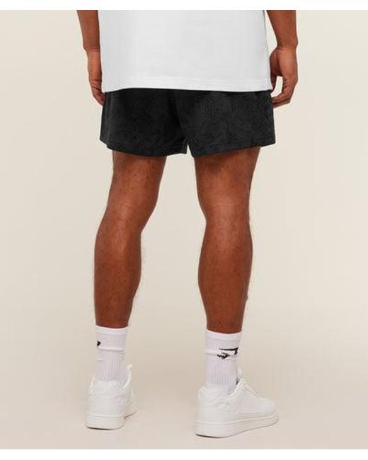 GYMSHARK Black Lifting Mesh 5" Shorts for men