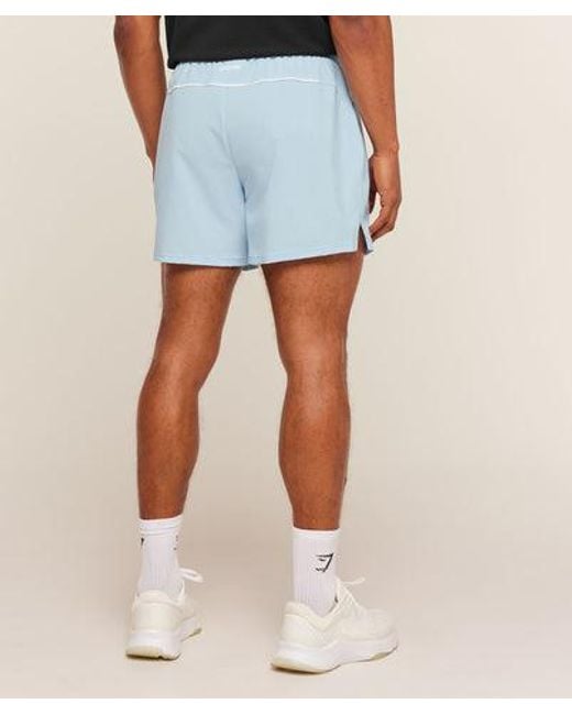GYMSHARK Blue Arrival Contrast Shorts for men