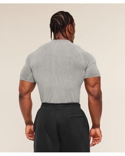 GYMSHARK Gray Charge T-Shirt for men