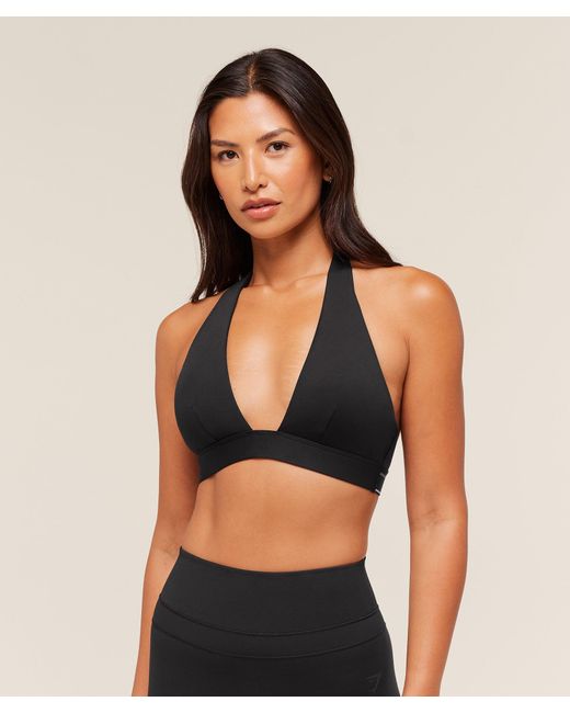 GYMSHARK Black Plunge Sports Bra