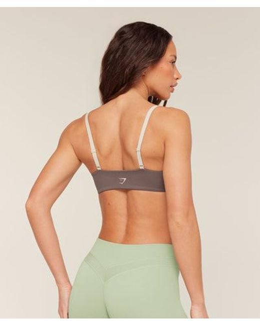 GYMSHARK Green Colour Block Sports Bra