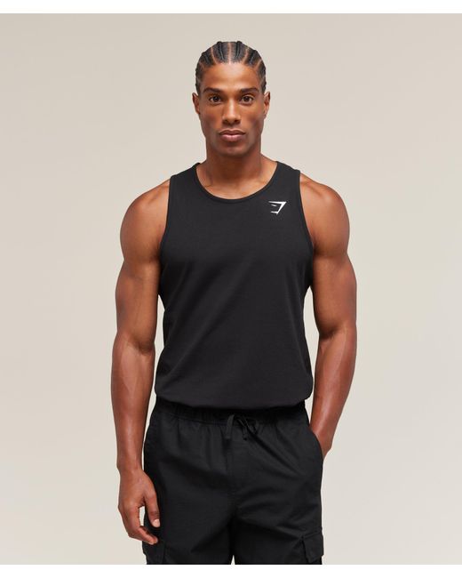GYMSHARK Black Critical Tank for men
