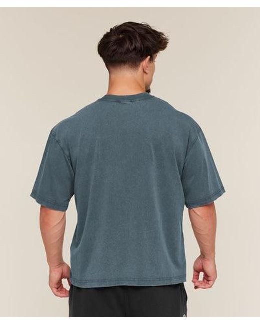 GYMSHARK Blue Vintage Legacy T-Shirt for men