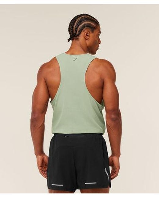 GYMSHARK Green Running Tank for men