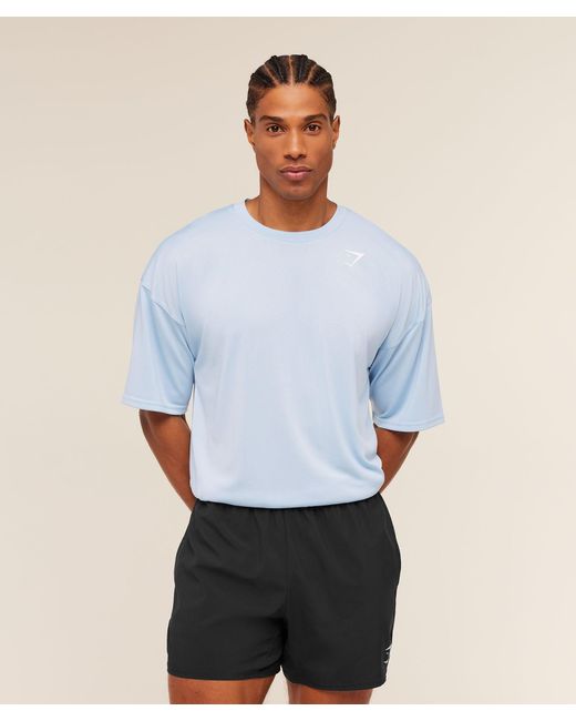 GYMSHARK White Arrival Oversized T-Shirt for men
