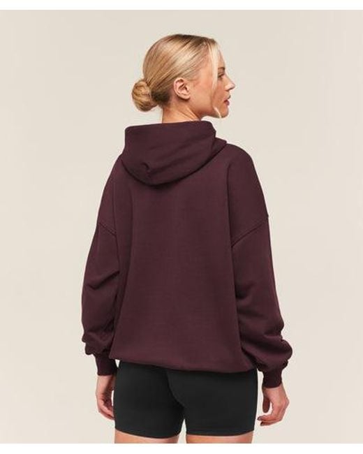 GYMSHARK Purple Training Oversized Fleece Hoodie