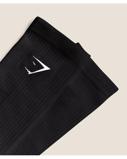 GYMSHARK Black Premium Sharkhead Crew Single