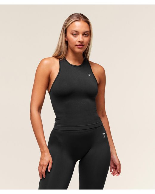 GYMSHARK Black Everyday Seamless Tight Fit Tank