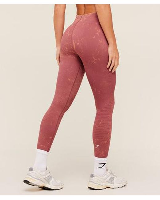 GYMSHARK Pink Steel Seamless Leggings