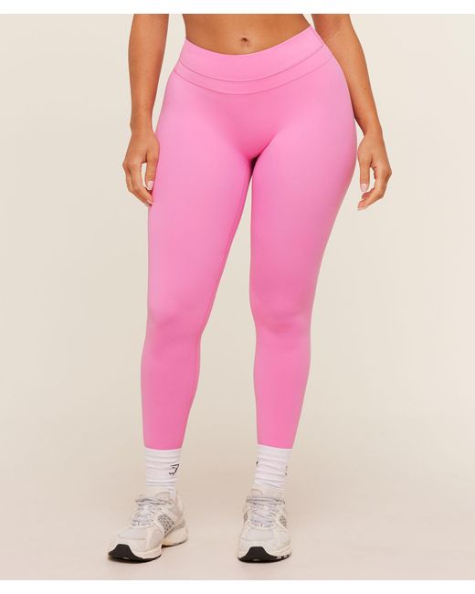 GYMSHARK Pink Whitney Mid-High Rise Leggings