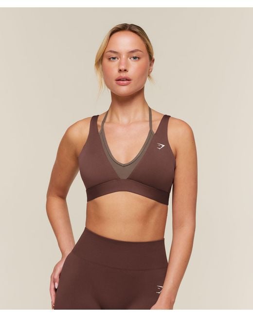 GYMSHARK Red Double Layer Support Sports Bra
