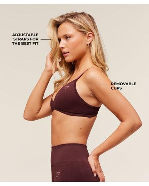 GYMSHARK Green Soft Sculpt V-Neck Sports Bra