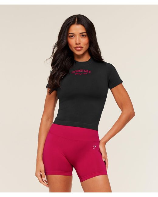 GYMSHARK Black Everyday Seamless Lifting Club Short Sleeve Top