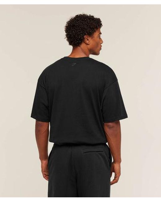 GYMSHARK Black Athletic Division Graphic T-Shirt for men
